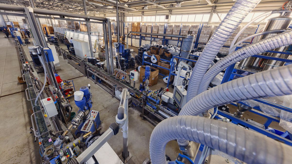 Завод Metzer Kazakhstan. Вид сверху Производство капельной трубки, завод Metzer Kazakhstan, март 2025