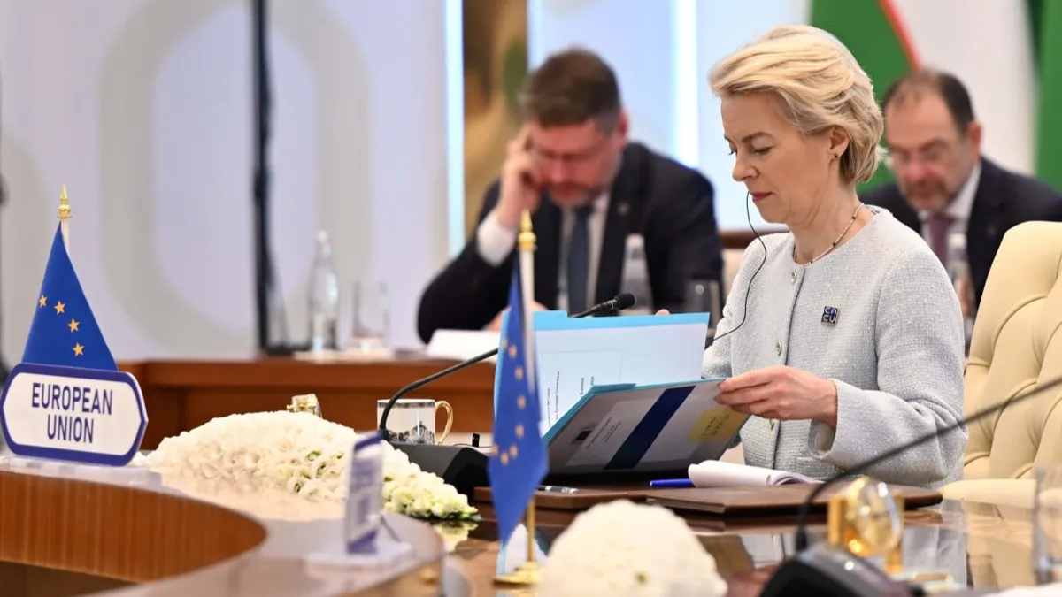 Председатель Европейской комиссии Урсула фон дер Ляйен Председатель Европейской комиссии Урсула фон дер Ляйен