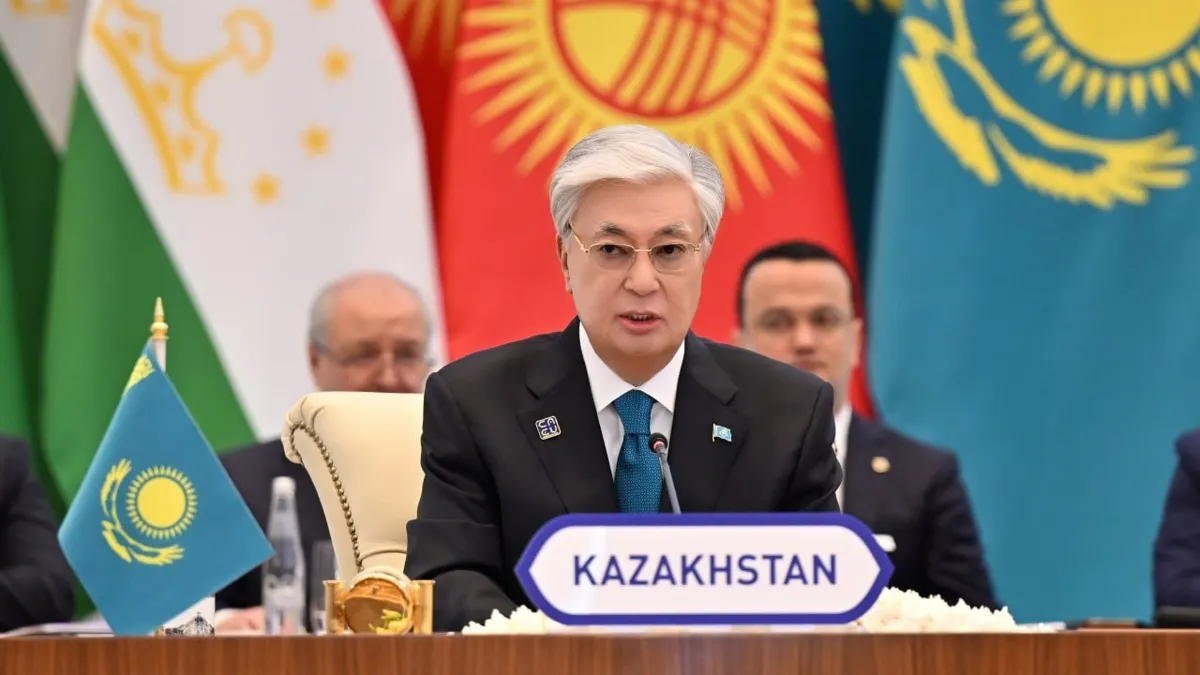 Касым-Жомарт Токаев Касым-Жомарт Токаев на саммите ЦА - ЕС