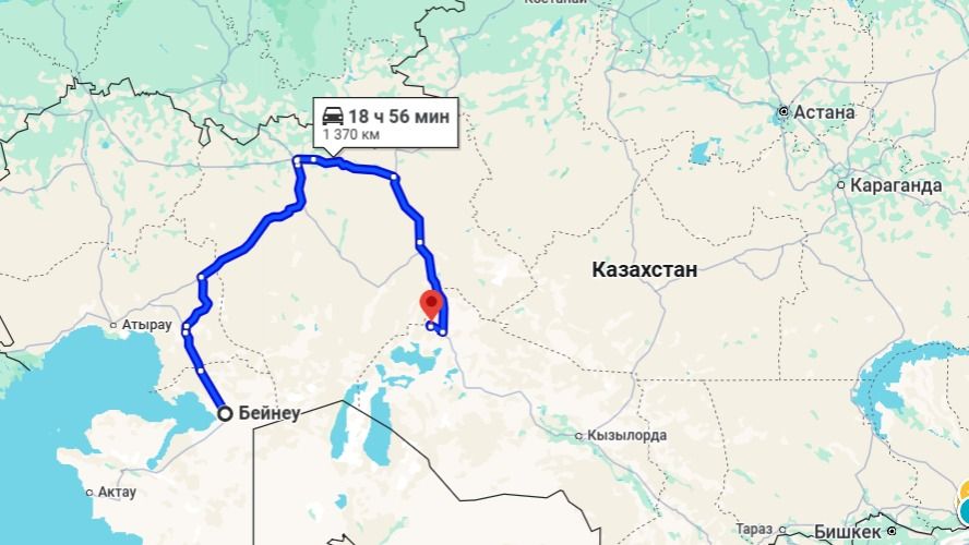 Дорога между Бейнеу и Саксаульским сегодня Дорога между Бейнеу и Саксаульским сегодня