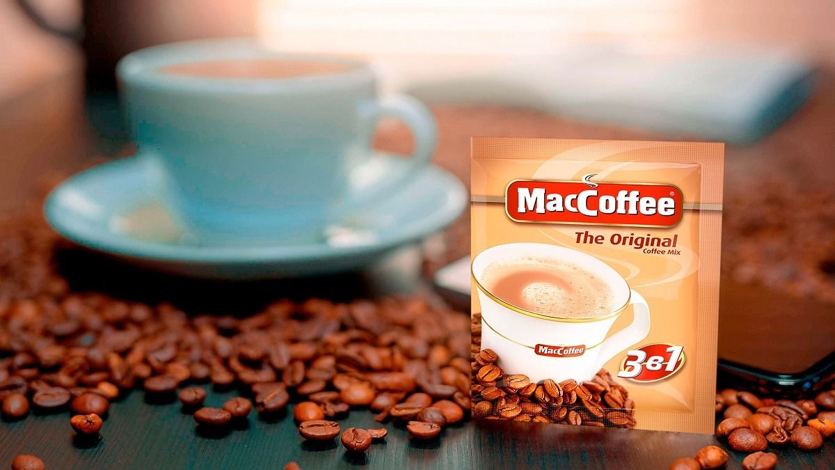 MacCoffee - пакетик, чашка с кофе