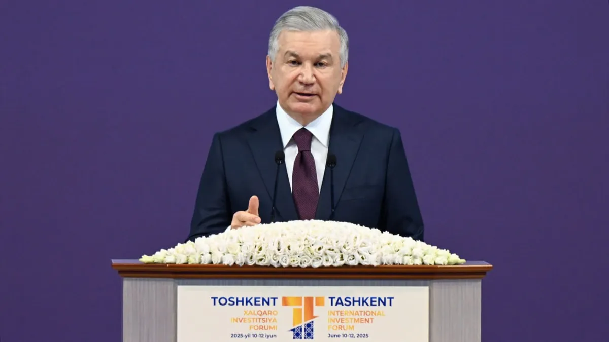 Шавкат Мирзиёев на Ташкентском инвестиционном форуме, июнь 2025