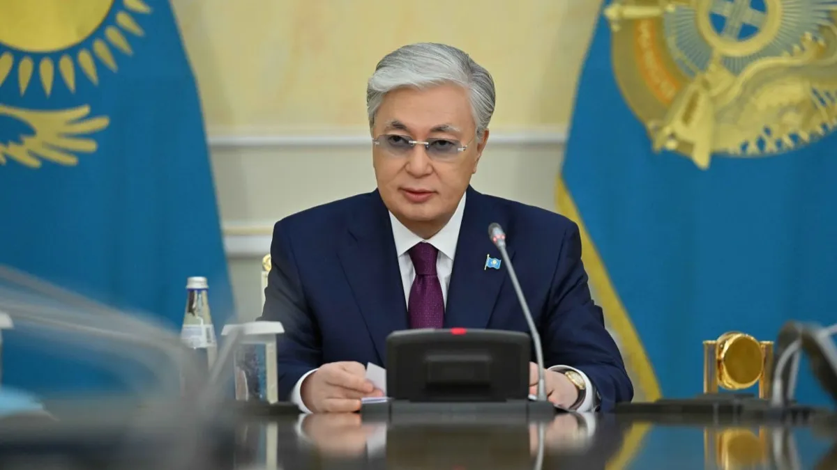 Касым-Жомарт Токаев на заседании Совета безопасности Касым-Жомарт Токаев на заседании Совета безопасности, июль 2025
