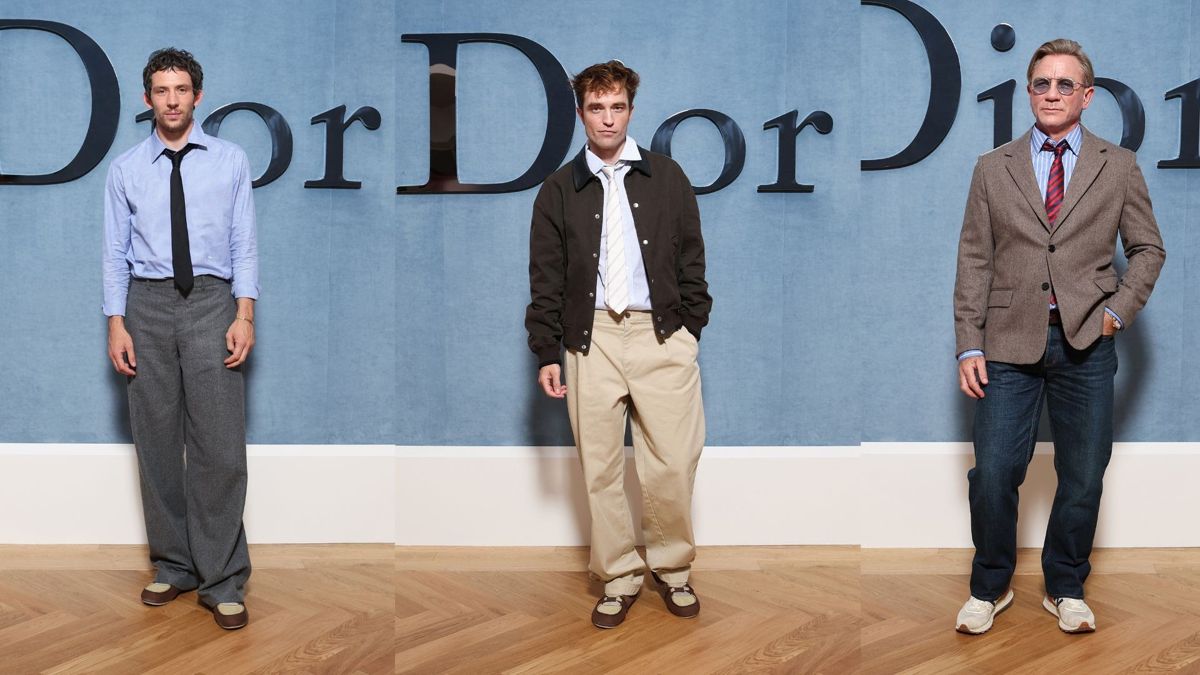 Гости показа Dior Men «Весна — лето 2026» слева направо: актеры Джош О’Коннор, Роберт Паттинсон и Дэниел Крейг Гости показа Dior Men «Весна - лето 2026» слева направо: актеры Джош О’Коннор, Роберт Паттинсон и Дэниел Крейг.