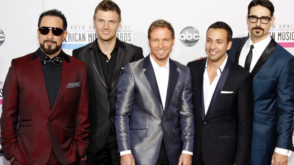 Вокальная группа Backstreet Boys на 40-й годовщине American Music Awards, проходившей в Nokia Theatre L.A. Live в Лос-Анджелесе, США 18 ноября 2012