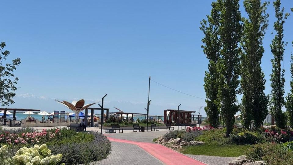 Пляж на Капшагае