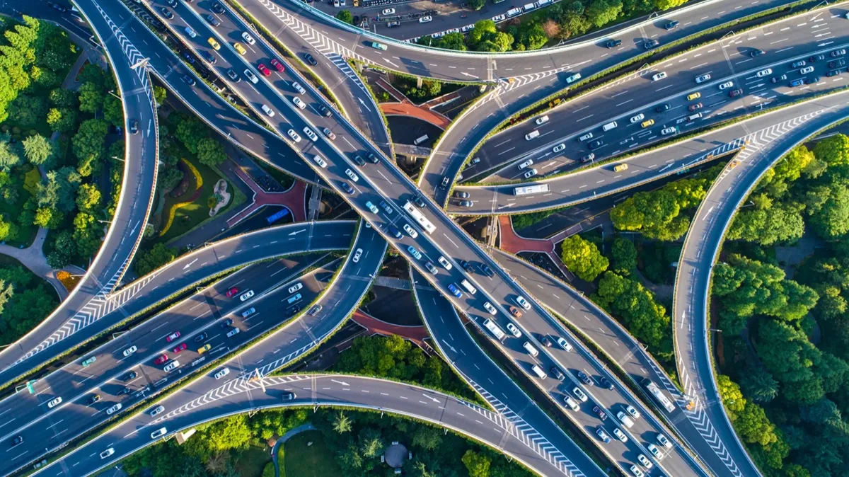 автомобили, транспортная развязка, инфраструктура, мост
