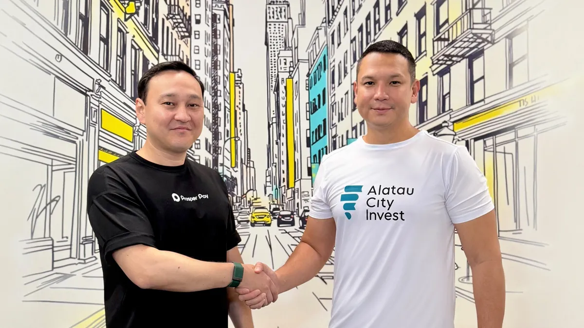 Сооснователь и CEO Prosper Pay Бейбут Жантурин и председатель правления Alatau City Invest Тимур Салимов Сооснователь и CEO Prosper Pay Бейбут Жантурин и председатель правления Alatau City Invest Тимур Салимов