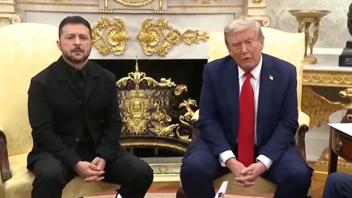 Владимир Зеленский и Дональд Трамп в Овальном кабинете, Вашингтон, США, 18 августа 2025 года