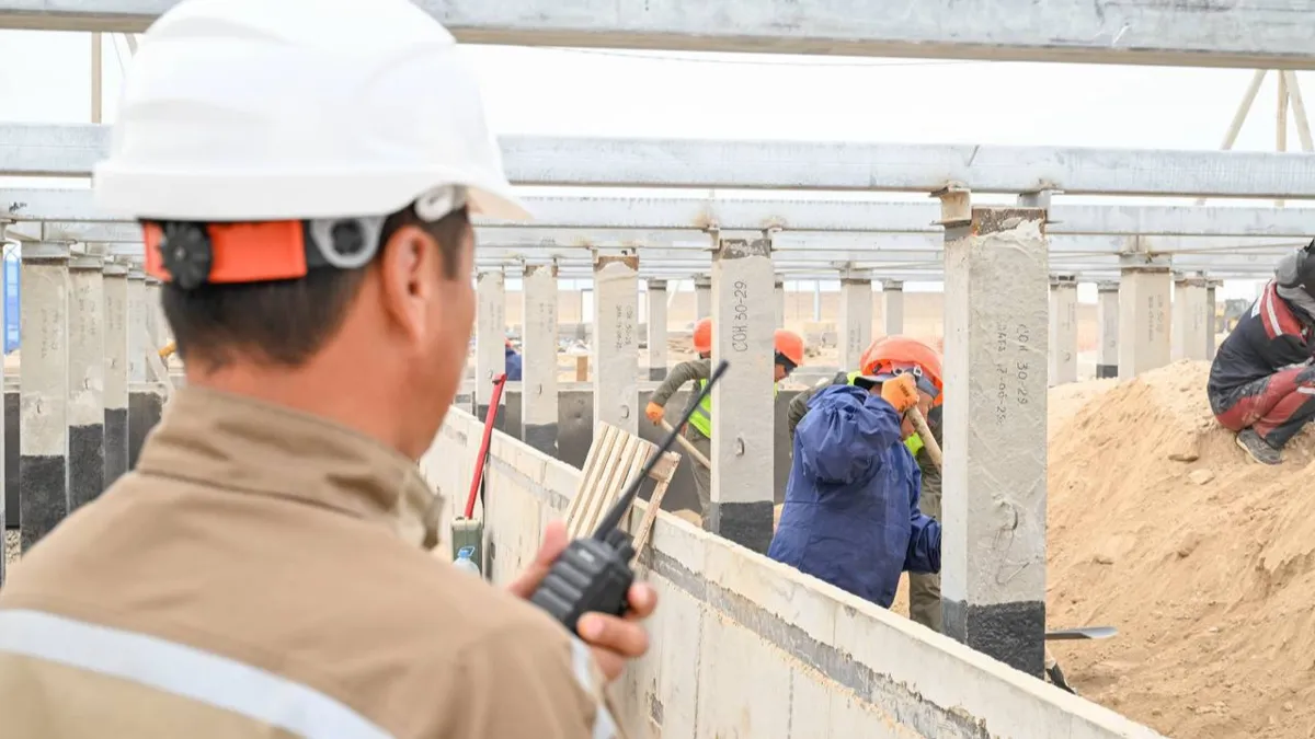 Строительство ГПЗ в Жанаозене, сентябрь 2025