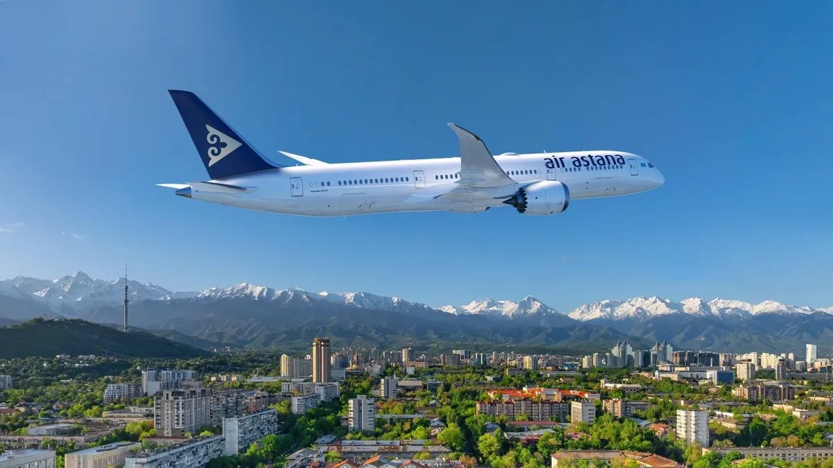 Boeing, Air Astana, самолет