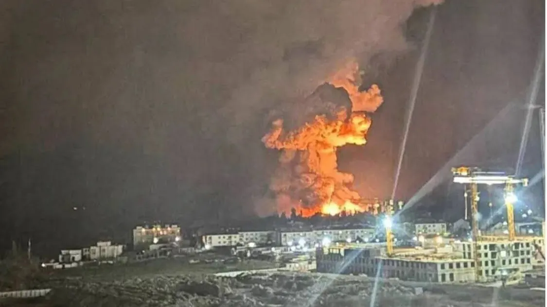 Атака БПЛА в Новороссийске нефтеперевалочного комплекса Шесхарис