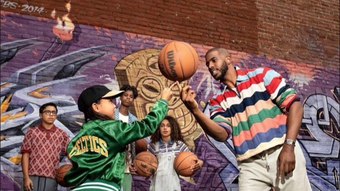 На съемках промо-ролика для NBA