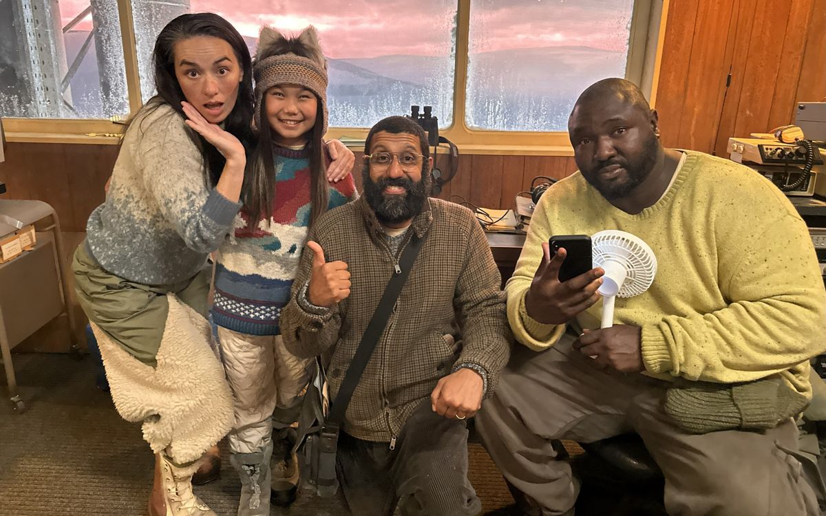 На съемках сериала «Мальчик с оленьими рогами»