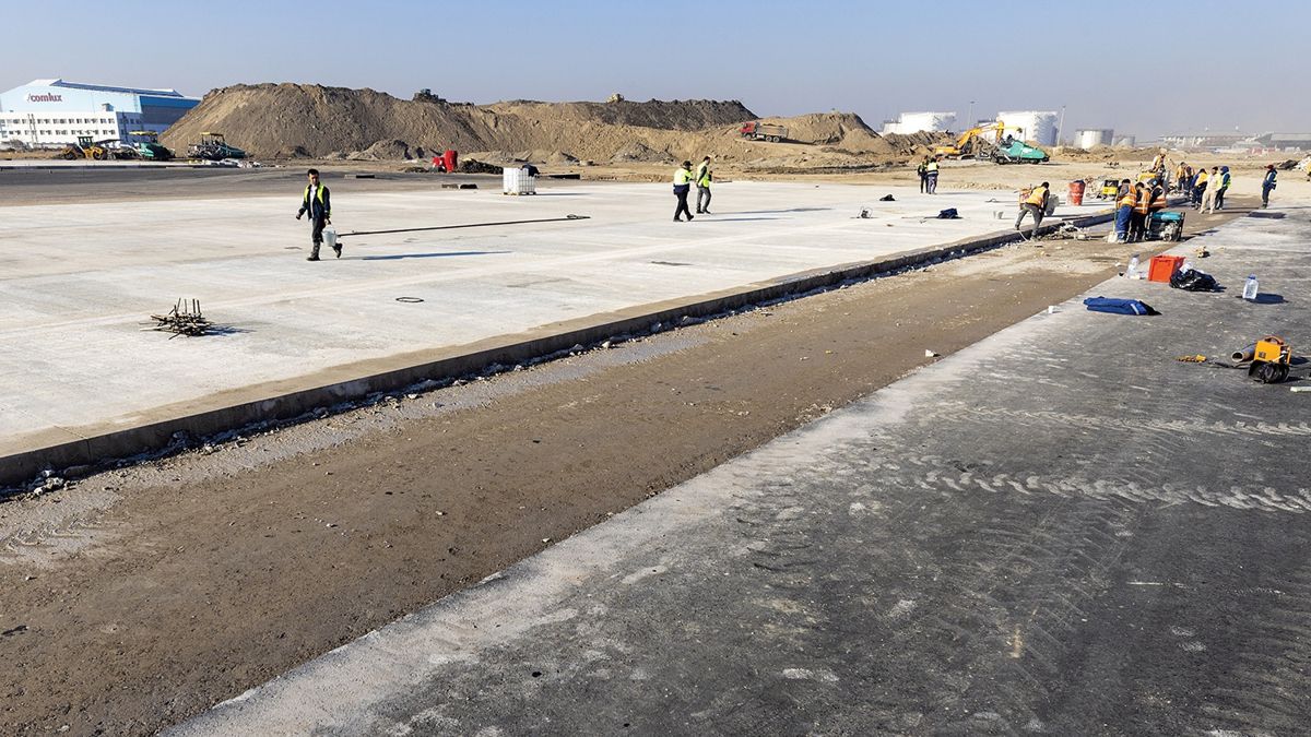 взлетная полоса, международный аэропорт Алматы, строительство