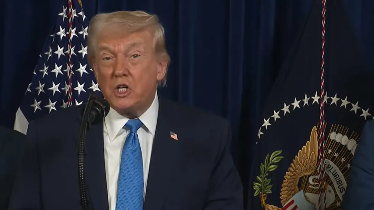 Дональд Трамп во время пресс-конференции 3 января 2026 года