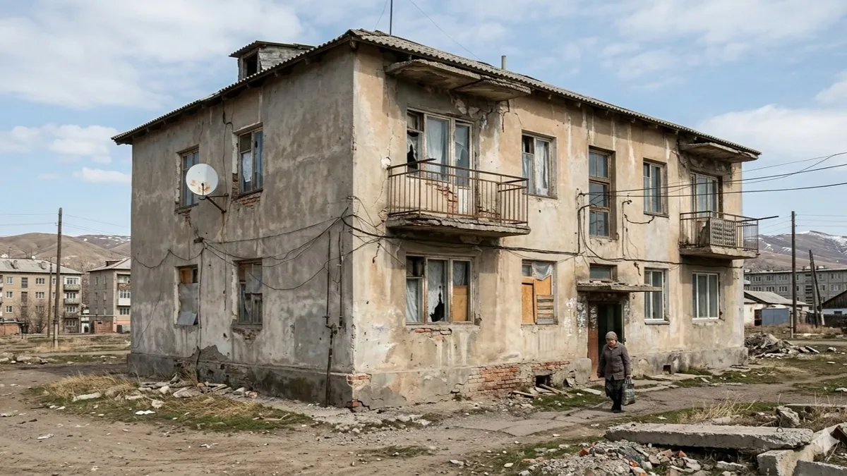 аварийные дома, Казахстан, жилищный фонд