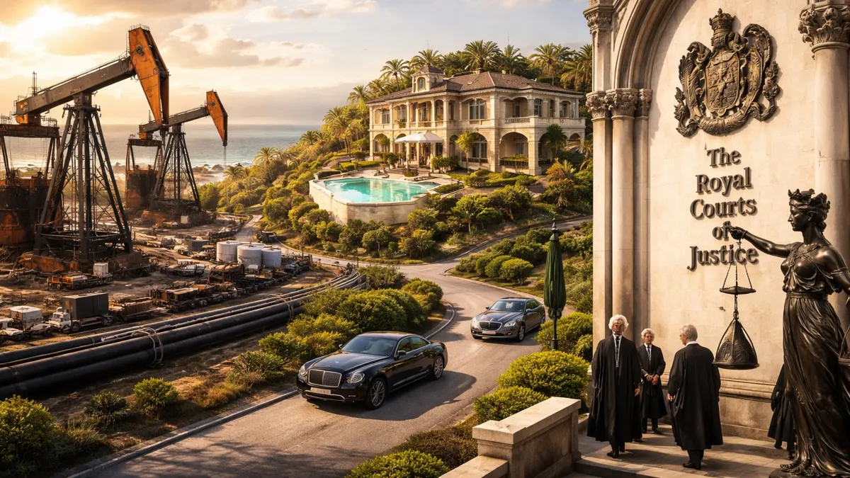 Высокий суд Англии, нефтяные вышки, нефть, недвижимость
