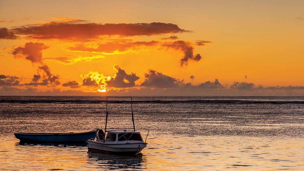 море, яхта, закат, 