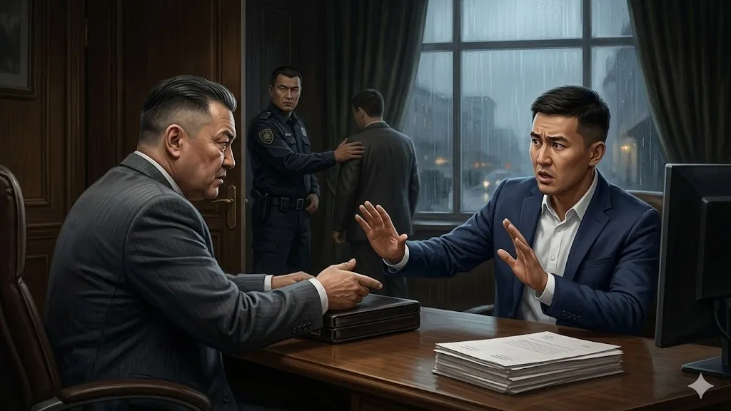Двое мужчин спорят о взятке
