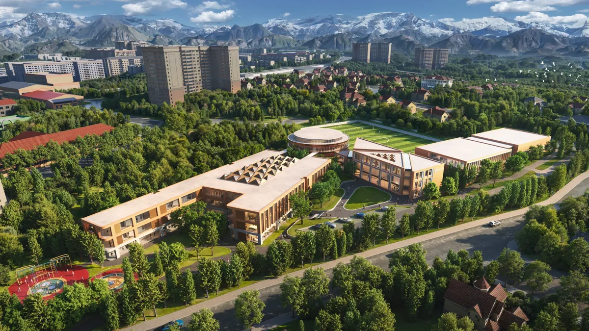 Рендер новой школы Charterhouse Almaty