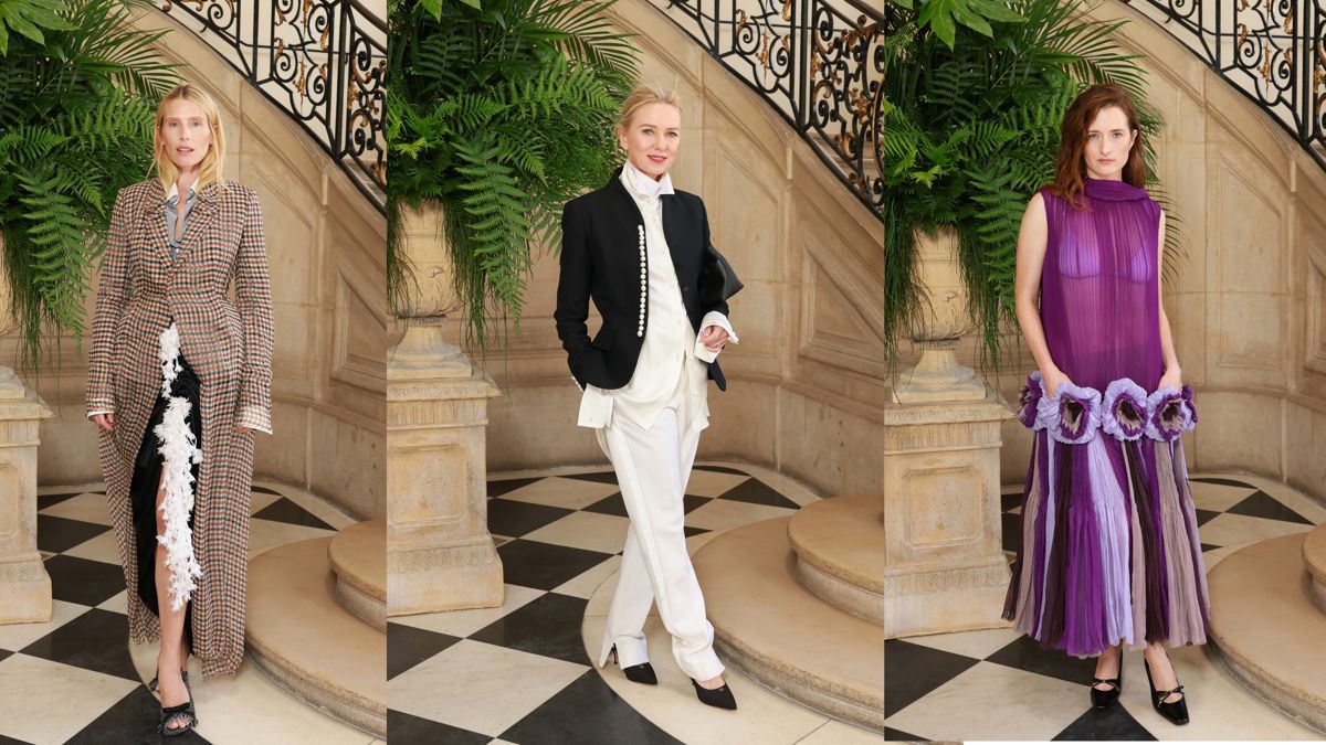 Гости показа Dior Haute Couture (осень-зима 2026-2027). Слева направо: Дри Хэмингуэй, Наоми Уоттс, Грейс Гаммер