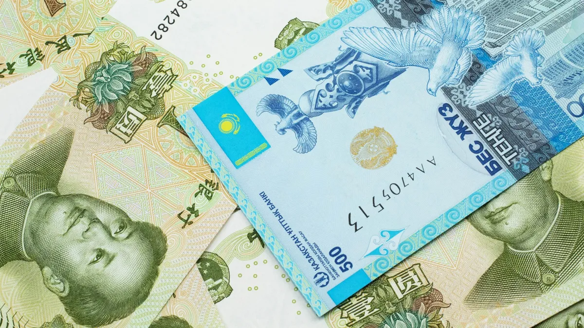 юань и тенге, валюта, деньги