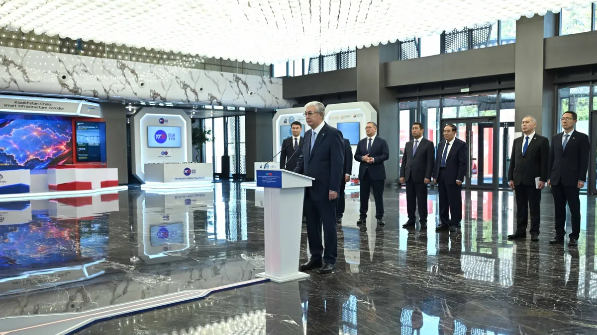 Касым-Жомарт Токаев дает старт строительству завода, сентябрь 2026