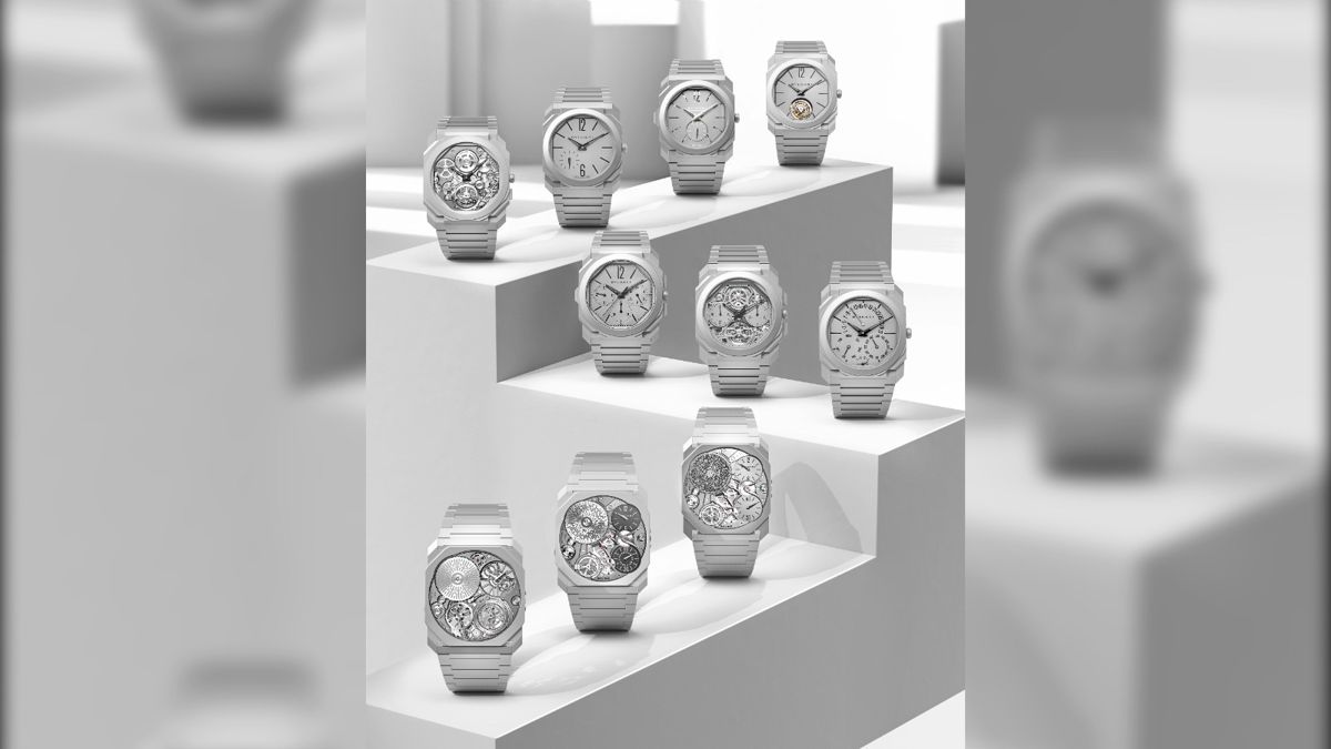 Рекордная линейка Octo Finissimo &ndash; самые тонкие часы Bvlgari, часы стоят на разных уровнях
